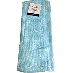 Tommy Bahama Kitchen Dish Towels Beach Summer House Aqua Blue Cotton Set of 2